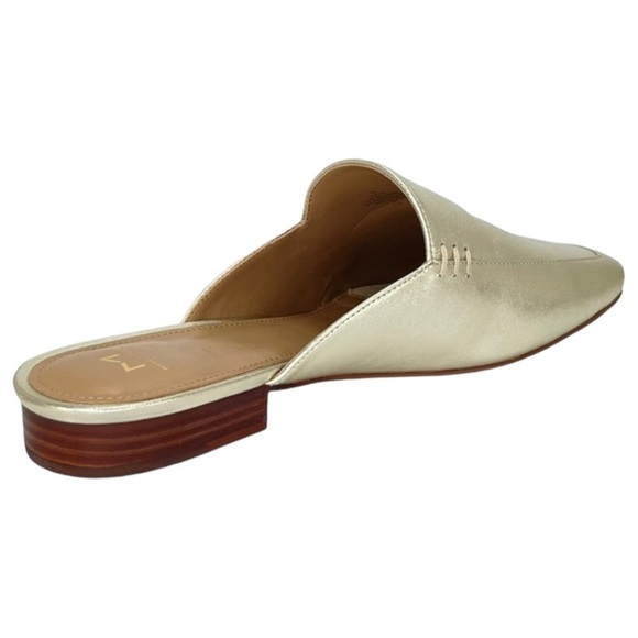 Marc Fisher LTD Pam Gold Leather Metallic Leather Womens Flat Mules Size 6M - Picture 14 of 16